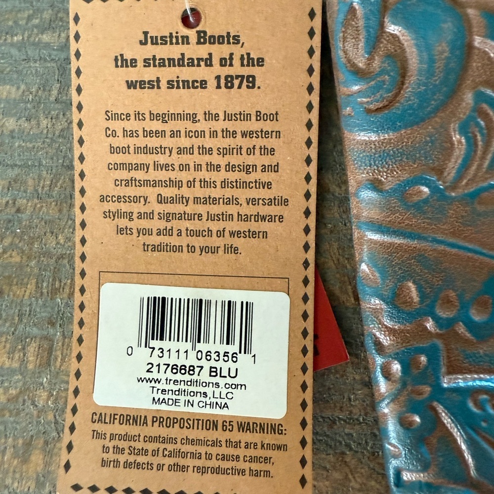 Justin Boots Women's Turquoise Mini Shoulder Bag NWT - Picture 2 of 8